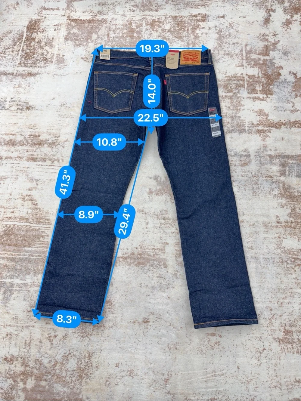 NWT Levi's Men's 513 Slim Straight Selvedge Stretch Jeans 36x30